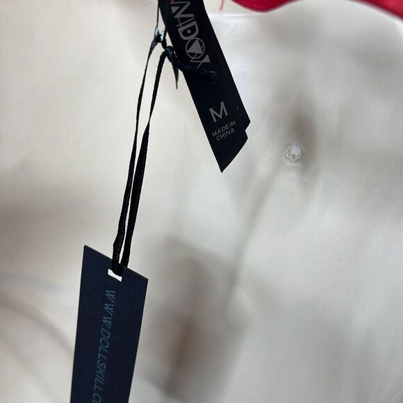 Dolls Kill Widow Zealous Vixen Heart Lingerie Set Red Patent NWT Medium - Picture 4 of 5